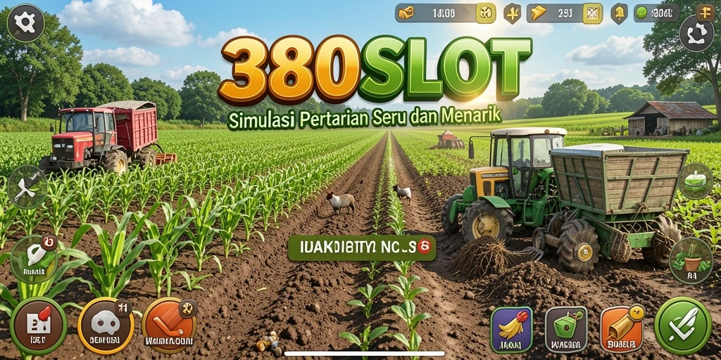 Tampilan gameplay 380SLOT yang menarik dengan pertanian interaktif.