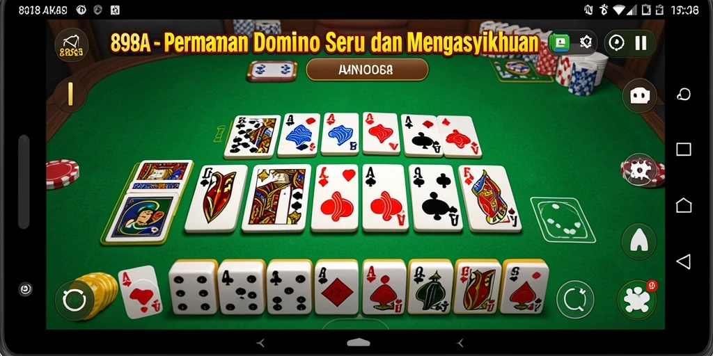Tampilan gameplay domino yang menarik dan seru di 898A.
