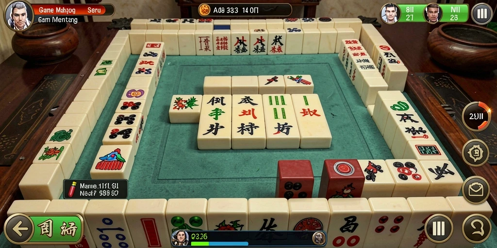 Screenshot gameplay 8II menampilkan tantangan Mahjong yang menarik.