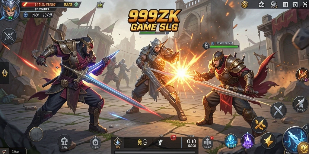 Tampilan gameplay seru dalam strategi pertempuran SLG 999ZK.