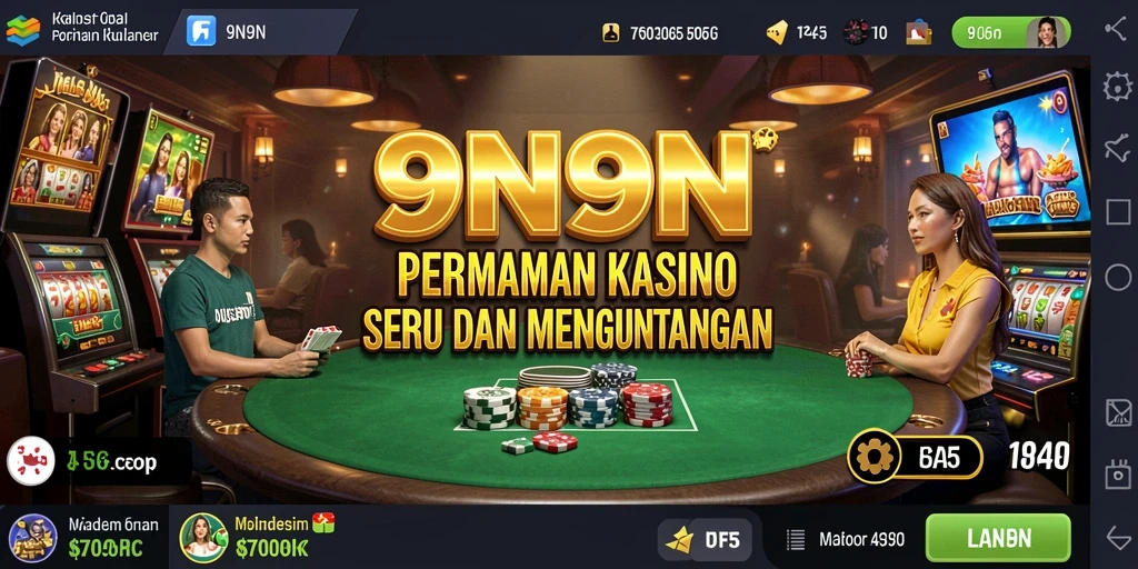 Tampilan gameplay yang mendebarkan dari 9N9N dengan variasi permainan kasino.