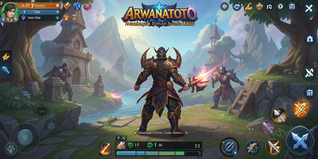 Tampilan gameplay seru dalam ARWANATOTO yang penuh aksi dan petualangan.