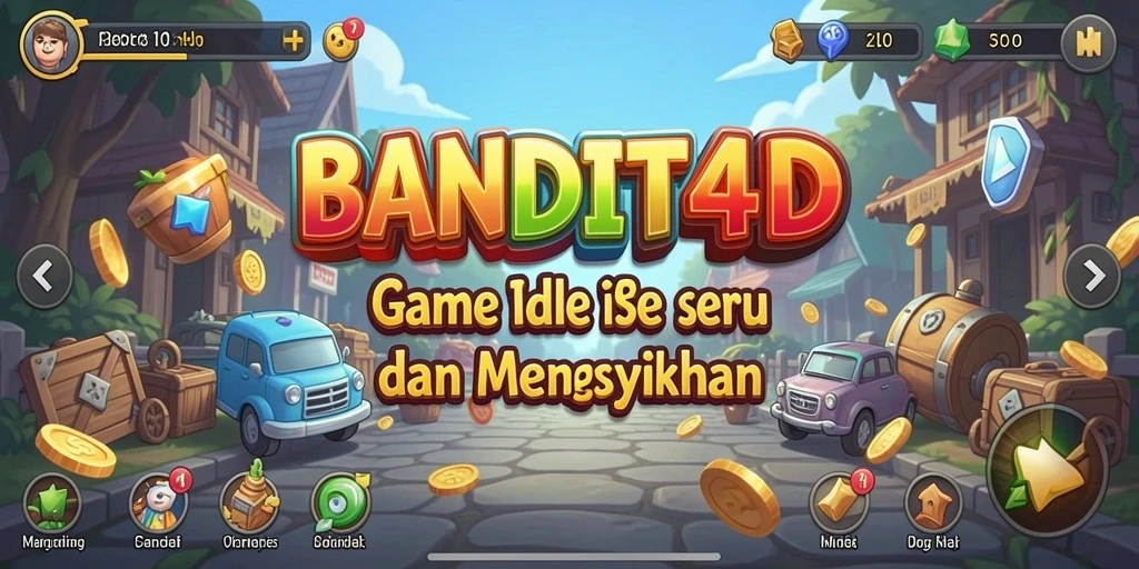 Tangkapan layar menampilkan gameplay Idle BANDIT4D yang menarik.