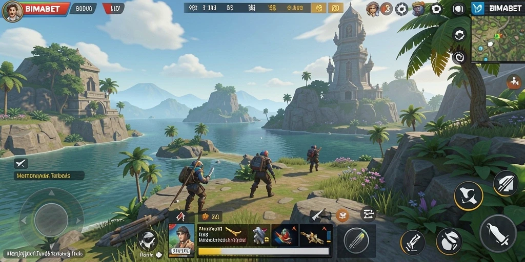 Tangkapan layar gameplay BIMABET yang menampilkan petualangan seru di dunia terbuka.