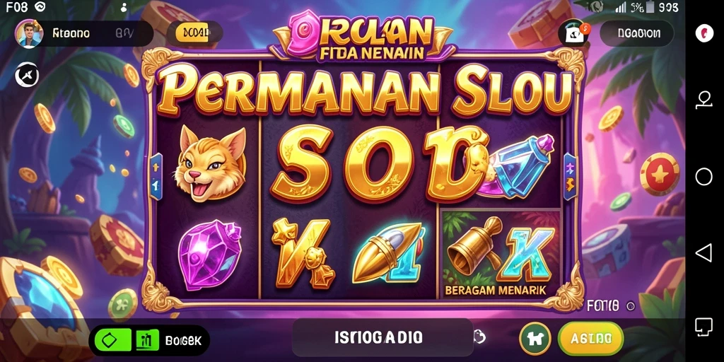 Screenshot utama F08 menampilkan gameplay Slot yang seru.