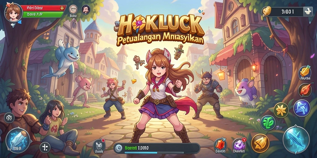 Gameplay HOKILUCK yang menawan dengan karakter Anime yang unik.