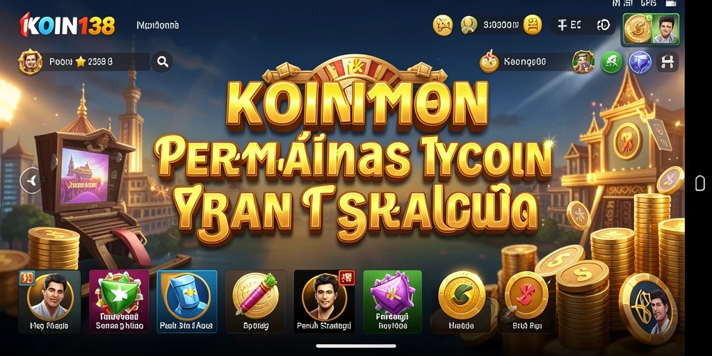 Tangkapan layar gameplay Tycoon KOIN138 yang menampilkan dinamika bisnis.
