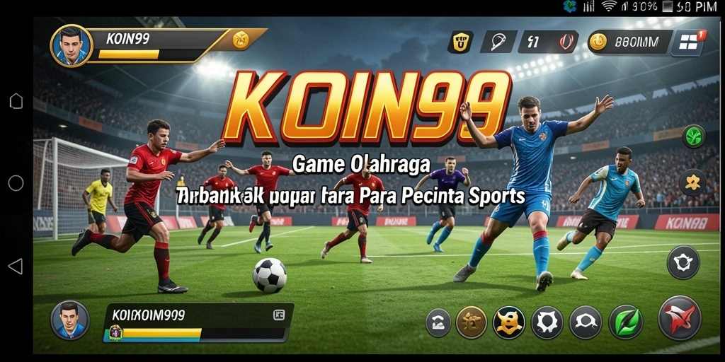 Tangkapan layar KOIN99 menampilkan aksi seru dalam permainan olahraga.