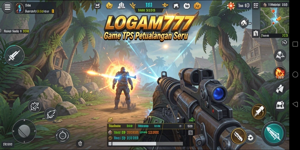 Tangkapan layar utama LOGAM777 yang menunjukkan aksi seru TPS.