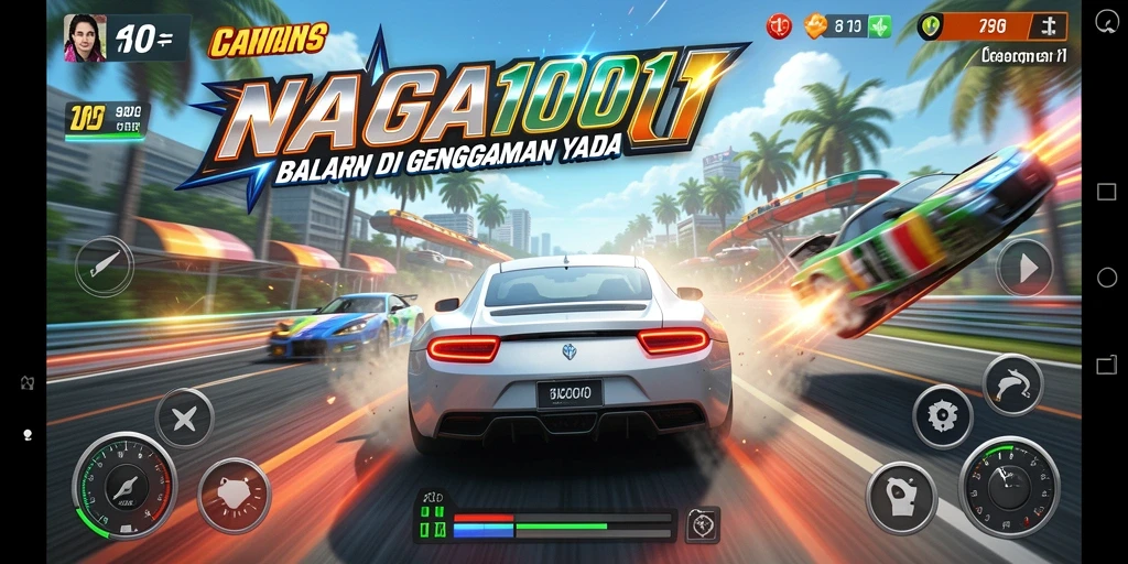 Tampilan gameplay balapan NAGA1001 yang mendebarkan dan penuh aksi.