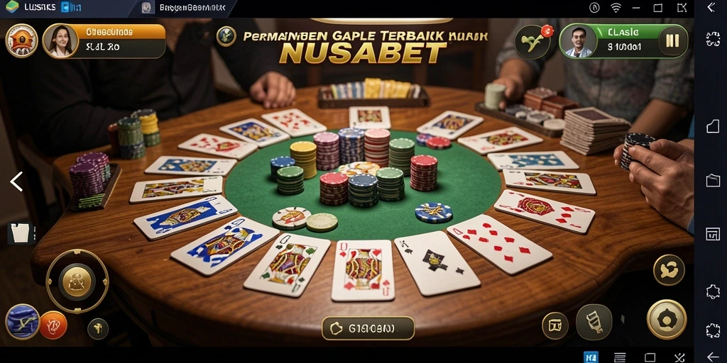 Tampilan screenshot game Gaple NUSABET yang seru.