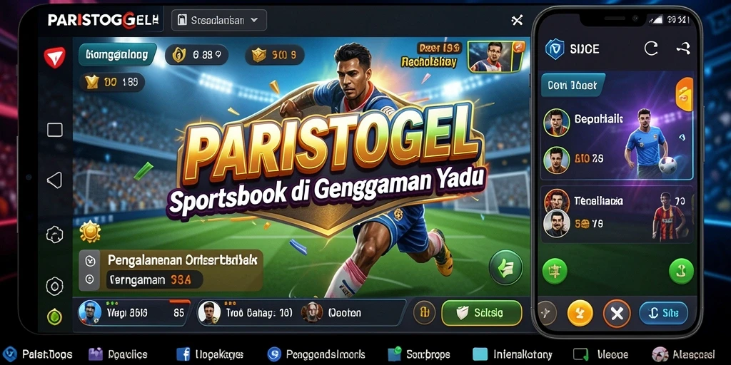 Tampilan screenshot utama PARISTOGEL menampilkan antarmuka sportsbook yang menarik.