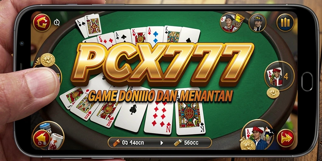 Tampilan gameplay Domino yang seru dan interaktif di PCX777.