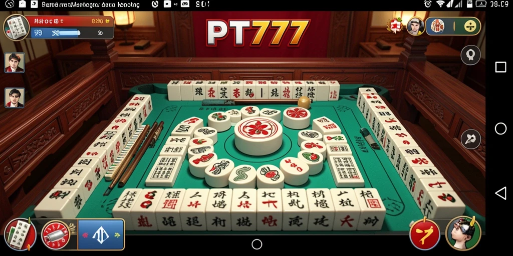 Screenshot utama PT777 menampilkan gameplay Mahjong yang seru.