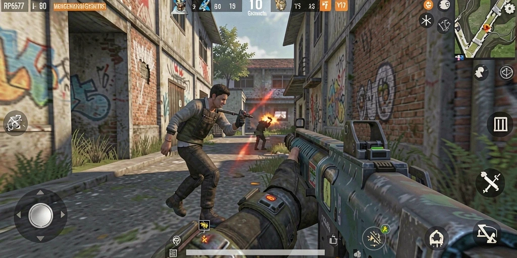 Tampilan gameplay mendebarkan dari RP6677 dalam aksi.