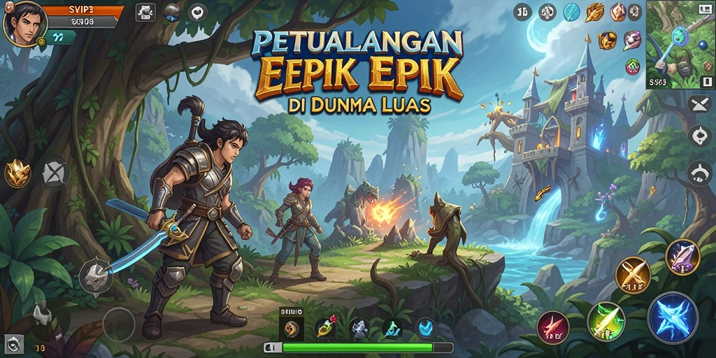 Tampilan gameplay menakjubkan dari game petualangan SVIP3 yang memikat.