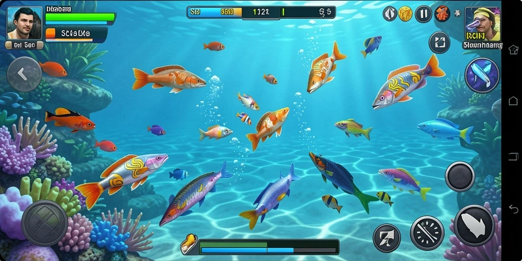 Screenshot menampilkan gameplay seru dari game Tembak Ikan V21.