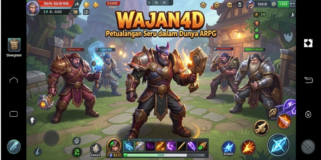 Tampilan gameplay menarik dari <strong>WAJAN4D</strong>, menggambarkan aksi dan eksplorasi ARPG.